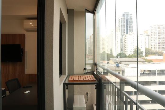 Varanda de kitnet/studio à venda com 1 quarto, 27m² em Perdizes, São Paulo