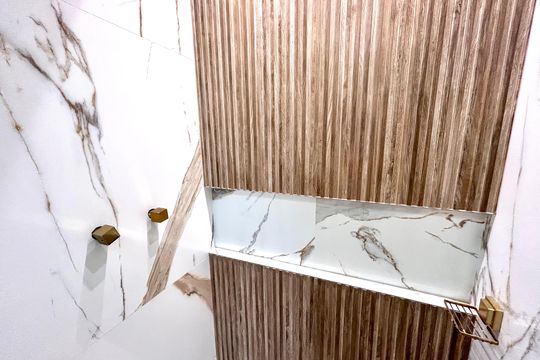 Banheiro da Suíte de apartamento à venda com 1 quarto, 66m² em Jardim Flor da Montanha, Guarulhos