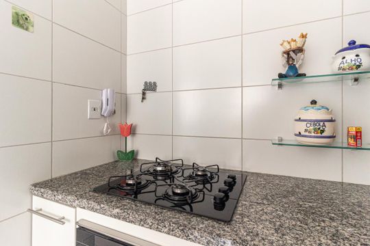 Cozinha de apartamento para alugar com 1 quarto, 45m² em Campos Elíseos, São Paulo