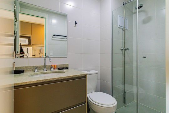 Banheiro de kitnet/studio à venda com 1 quarto, 30m² em Butantã, São Paulo