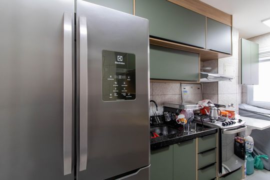 Cozinha de apartamento à venda com 2 quartos, 63m² em Picanço, Guarulhos
