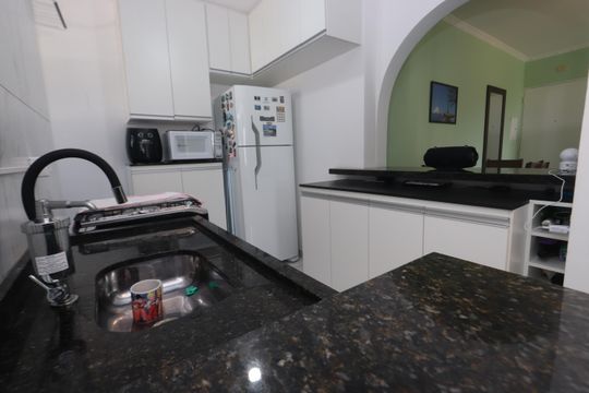 Cozinha de apartamento à venda com 2 quartos, 47m² em Quinta da Paineira, São Paulo
