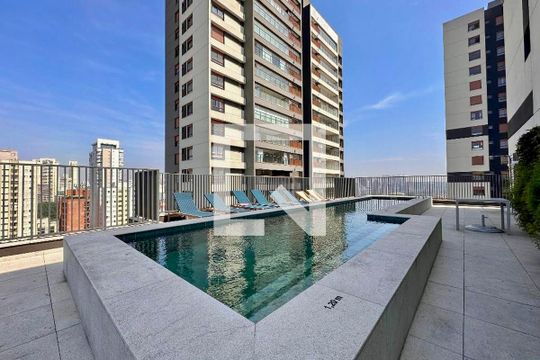 Área comum de kitnet/studio para alugar com 0 quarto, 24m² em Campo Belo, São Paulo