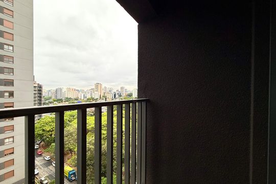 Sacada do Studio de kitnet/studio para alugar com 0 quarto, 24m² em Campo Belo, São Paulo