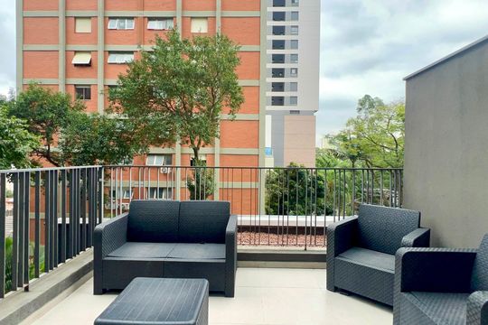 Varanda de apartamento para alugar com 1 quarto, 60m² em Cerqueira César, São Paulo