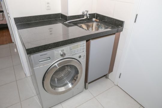 Cozinha e Área de Serviço de apartamento à venda com 2 quartos, 35m² em Barra Funda, São Paulo