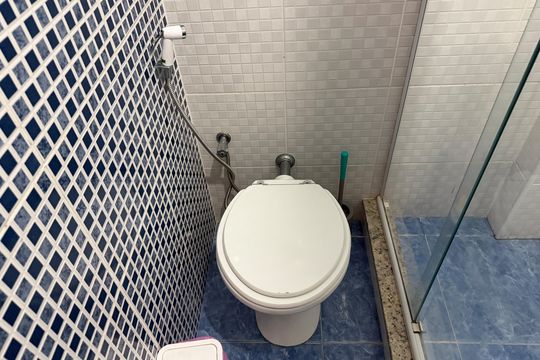 Banheiro da Suíte de apartamento para alugar com 3 quartos, 148m² em José Menino, Santos