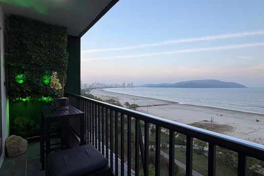 Varanda da Sala e Quarto 1 de apartamento para alugar com 3 quartos, 148m² em José Menino, Santos