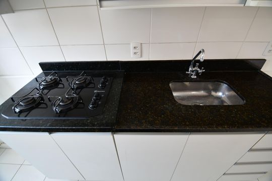 Cozinha de apartamento para alugar com 2 quartos, 58m² em Jardim Belo Horizonte, Campinas