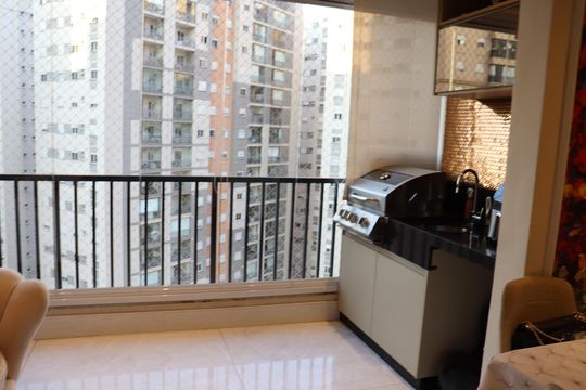 Varanda da Sala de apartamento à venda com 3 quartos, 110m² em Alphaville Empresarial, Barueri