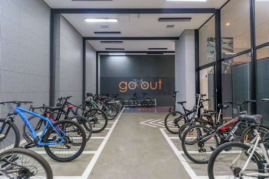 Área comum - Bicicletário de kitnet/studio para alugar com 1 quarto, 41m² em Vila Cordeiro, São Paulo