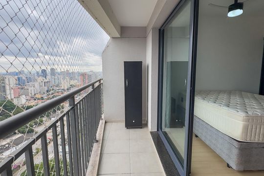 Sacada de kitnet/studio à venda com 1 quarto, 27m² em Santo Amaro, São Paulo