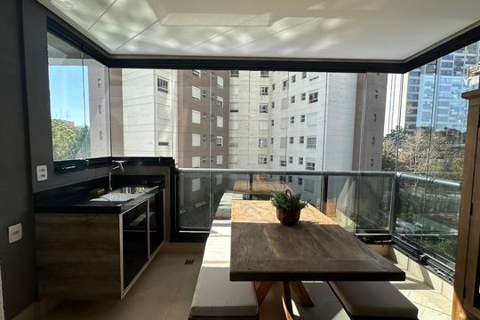 Varanda da Sala de apartamento para alugar com 2 quartos, 85m² em Empresarial 18 do Forte, Barueri