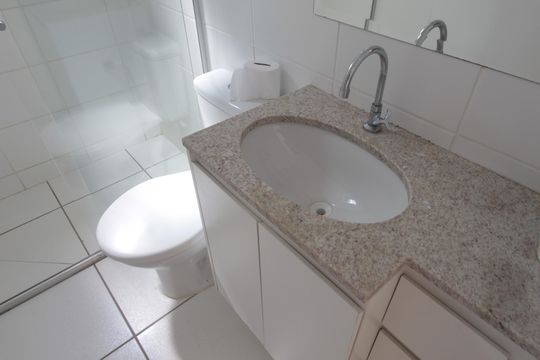 Banheiro Social de apartamento para alugar com 2 quartos, 54m² em Liberdade, Belo Horizonte