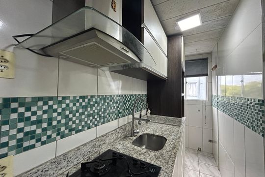 Cozinha de apartamento à venda com 2 quartos, 48m² em Canudos, Novo Hamburgo