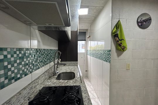 Cozinha de apartamento à venda com 2 quartos, 48m² em Canudos, Novo Hamburgo