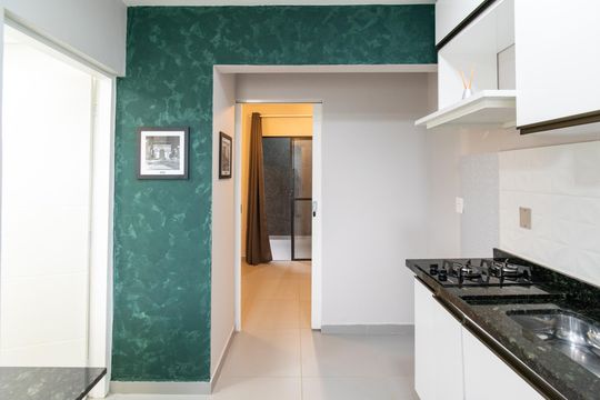 Cozinha de kitnet/studio para alugar com 1 quarto, 25m² em Jardim Oriental, São Paulo