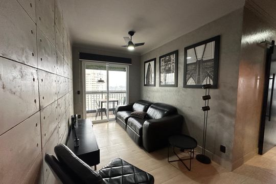 Sala de apartamento à venda com 2 quartos, 69m² em Tamboré, Barueri