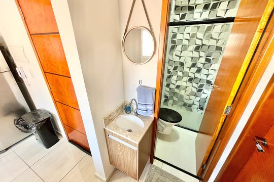 Sala/Cozinha de apartamento à venda com 1 quarto, 32m² em Parque Mandaqui, São Paulo