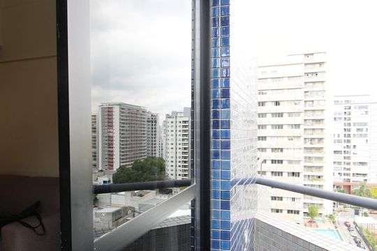 Varanda de apartamento para alugar com 1 quarto, 55m² em Indianópolis, São Paulo
