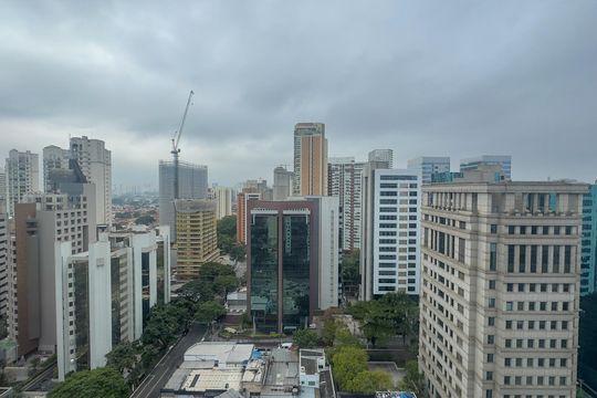Vista da Sala de apartamento para alugar com 1 quarto, 90m² em Cidade Monções, São Paulo