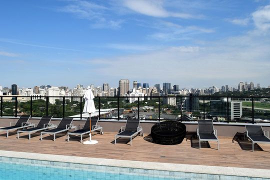 Área comum de kitnet/studio para alugar com 1 quarto, 32m² em Pinheiros, São Paulo