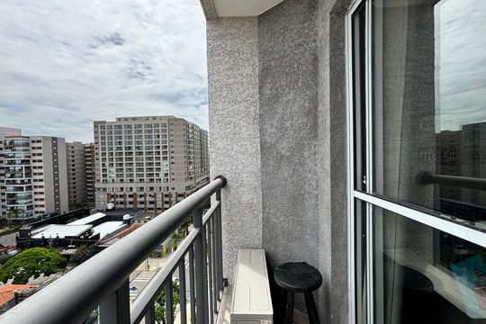 Varanda de apartamento à venda com 1 quarto, 27m² em Indianópolis, São Paulo