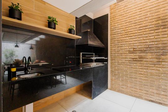 Churrasqueira de kitnet/studio para alugar com 1 quarto, 23m² em Paraíso, São Paulo