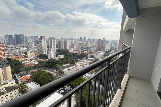 Varanda do Studio de kitnet/studio à venda com 1 quarto, 27m² em Santo Amaro, São Paulo
