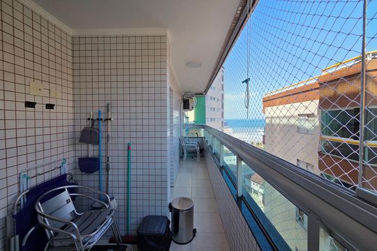 Varanda de apartamento para alugar com 1 quarto, 62m² em Vila Caiçara, Praia Grande