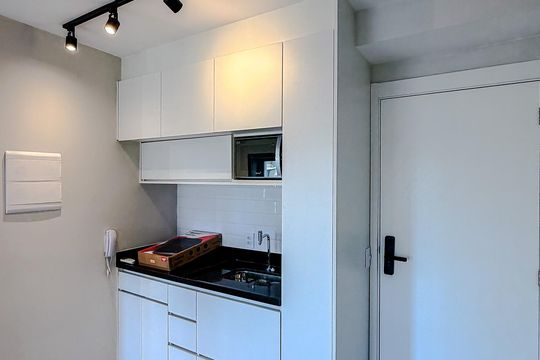 Cozinha de kitnet/studio para alugar com 1 quarto, 36m² em Vila Mariana, São Paulo