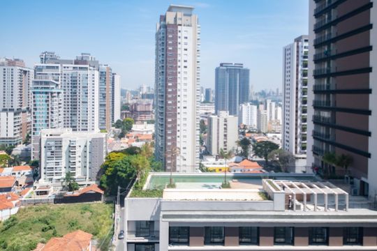 Vista do Studio de kitnet/studio à venda com 1 quarto, 32m² em Jardim das Acácias, São Paulo
