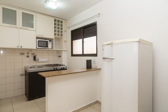 Cozinha de apartamento à venda com 1 quarto, 35m² em Bela Vista, São Paulo