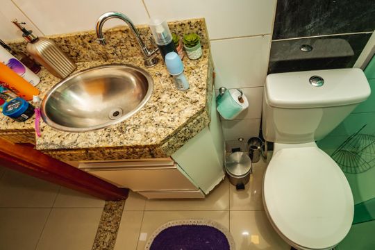 Banheiro Social de apartamento à venda com 3 quartos, 114m² em Rio Branco, Belo Horizonte