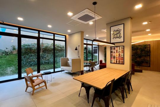 Área comum de kitnet/studio para alugar com 1 quarto, 23m² em Pinheiros, São Paulo