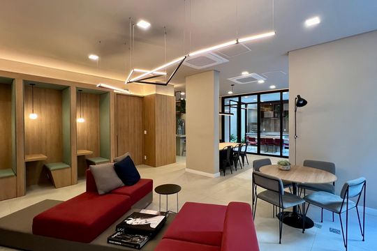 Área comum de kitnet/studio para alugar com 1 quarto, 23m² em Pinheiros, São Paulo