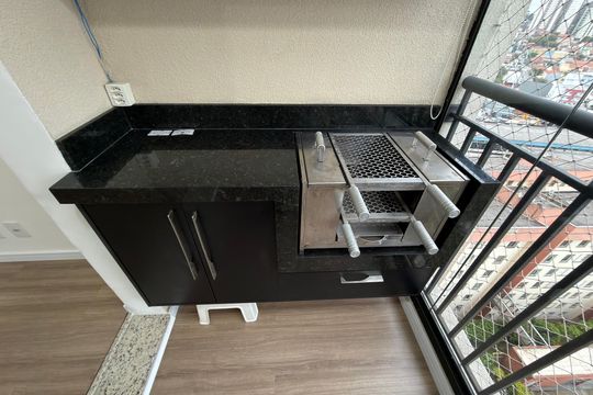 Varanda gourmet de apartamento à venda com 2 quartos, 54m² em Jardim Olavo Bilac, São Bernardo do Campo