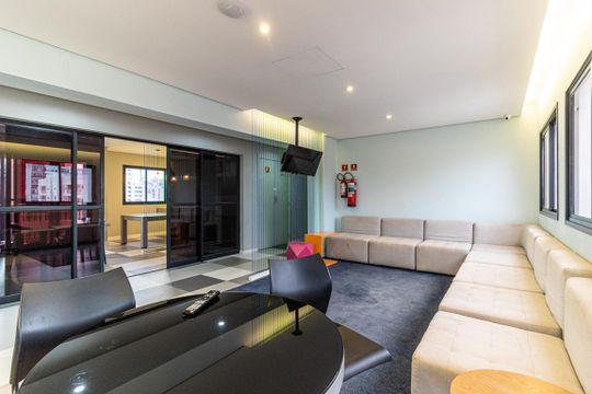 Área comum de kitnet/studio para alugar com 1 quarto, 27m² em Campos Elíseos, São Paulo