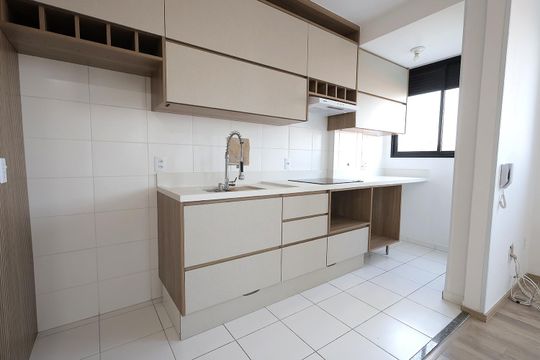 Cozinha de apartamento à venda com 2 quartos, 42m² em Santa Maria, Santo André