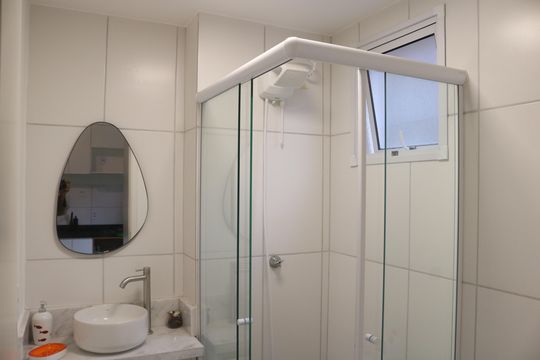 Banheiro de apartamento à venda com 1 quarto, 26m² em Santa Cecilia, São Paulo