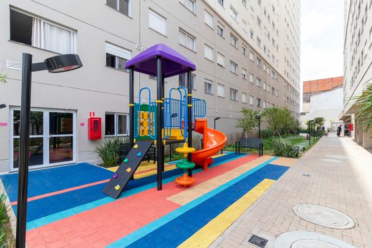 Área comum - Playground de apartamento para alugar com 1 quarto, 27m² em Conjunto Residencial José Bonifácio, São Paulo