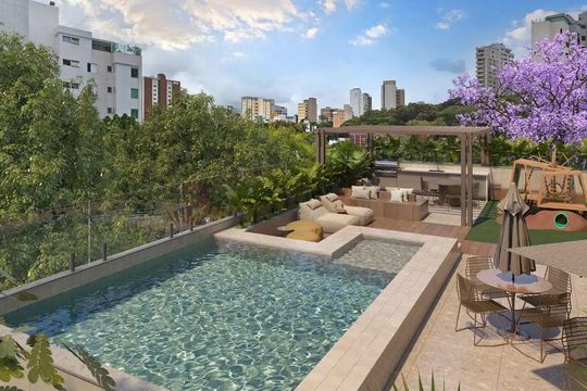 Apartamento à venda com 3 quartos, 92m² em Sion, Belo Horizonte