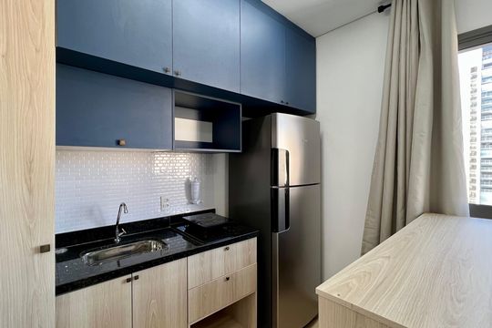 Cozinha de kitnet/studio à venda com 1 quarto, 25m² em Pinheiros, São Paulo