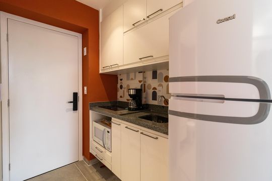Cozinha de kitnet/studio à venda com 1 quarto, 30m² em Perdizes, São Paulo