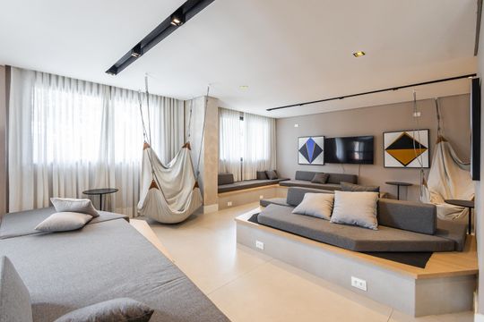 Área comum de kitnet/studio para alugar com 1 quarto, 25m² em Pinheiros, São Paulo