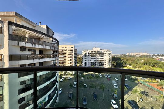 Vista da varanda da suíte de apartamento à venda com 3 quartos, 88m² em Recreio dos Bandeirantes, Rio de Janeiro