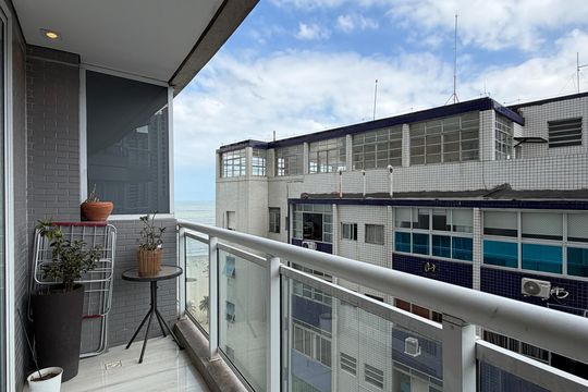 Varanda   de apartamento para alugar com 1 quarto, 45m² em Pompéia, Santos