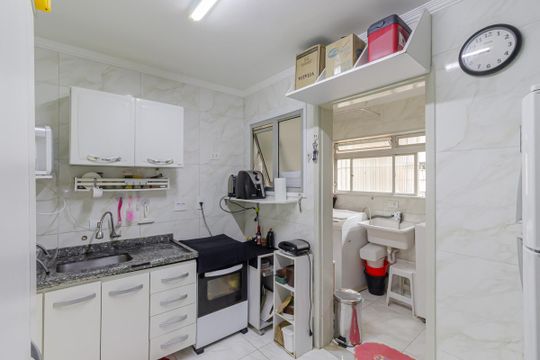 Cozinha de apartamento à venda com 3 quartos, 70m² em Indianópolis, São Paulo