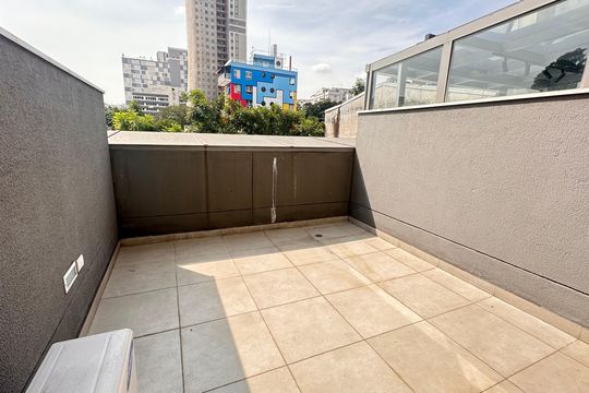 Varanda do Studio de kitnet/studio à venda com 1 quarto, 31m² em Santo Amaro, São Paulo