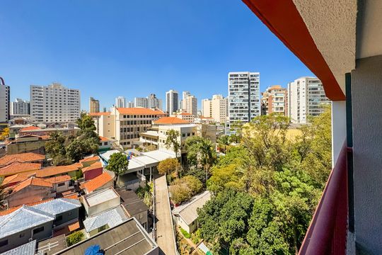 Vista da Varanda do Studio de kitnet/studio à venda com 1 quarto, 27m² em Vila Mariana, São Paulo
